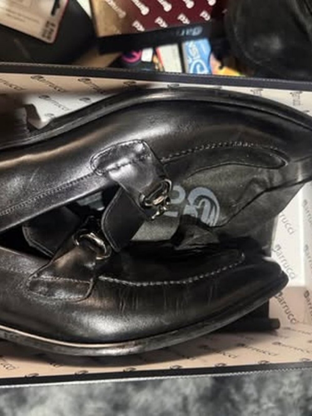 Carrucci Black Leather Bit Loafers - Men's 8.5